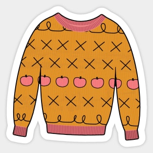 Horsin' Around Apples Sweater Sticker